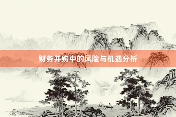 财务并购中的风险与机遇分析
